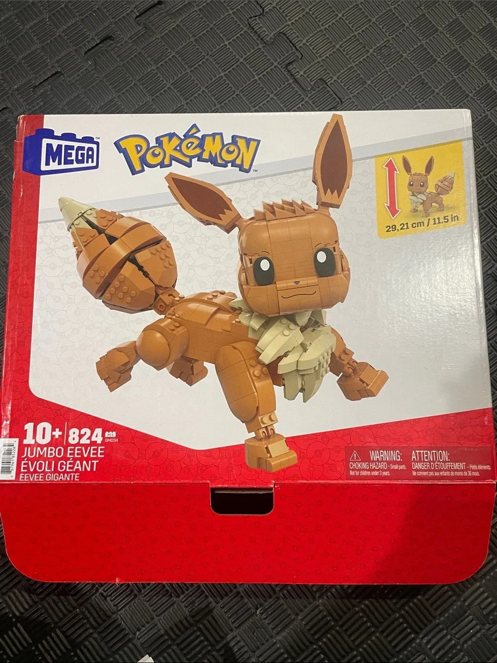 Pokémon Jumbo Eevee Mega Blocks Building Set - Partially Built